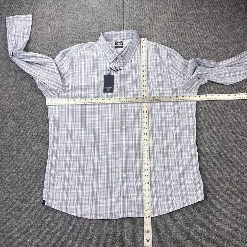 NWT FAHERTY Reserve The Movement Men's XXL Shirt Long Sleeve Plaid Button Down - Picture 3 of 15